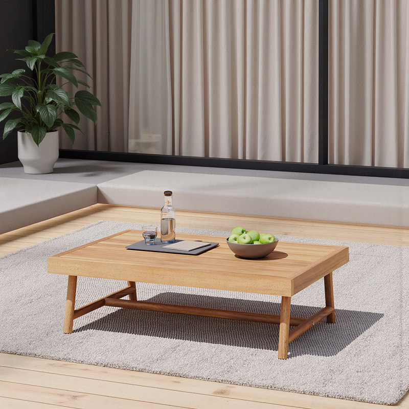 Table basse de patio en bois d'acacia