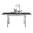 Wolcott Ana Luxury Glass and Chrome Extendable Dining Table - Modern Design Kitchen Table