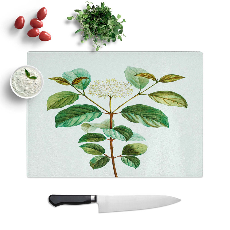Glass Dogwood Flowers by Pierre-Joseph Redoute Chopping Board, 39 cm W x 28.5 cm L