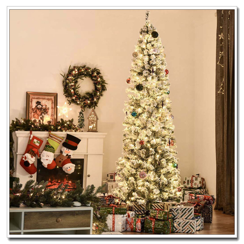 Sapin de Noël artificiel mince 7,5 pi