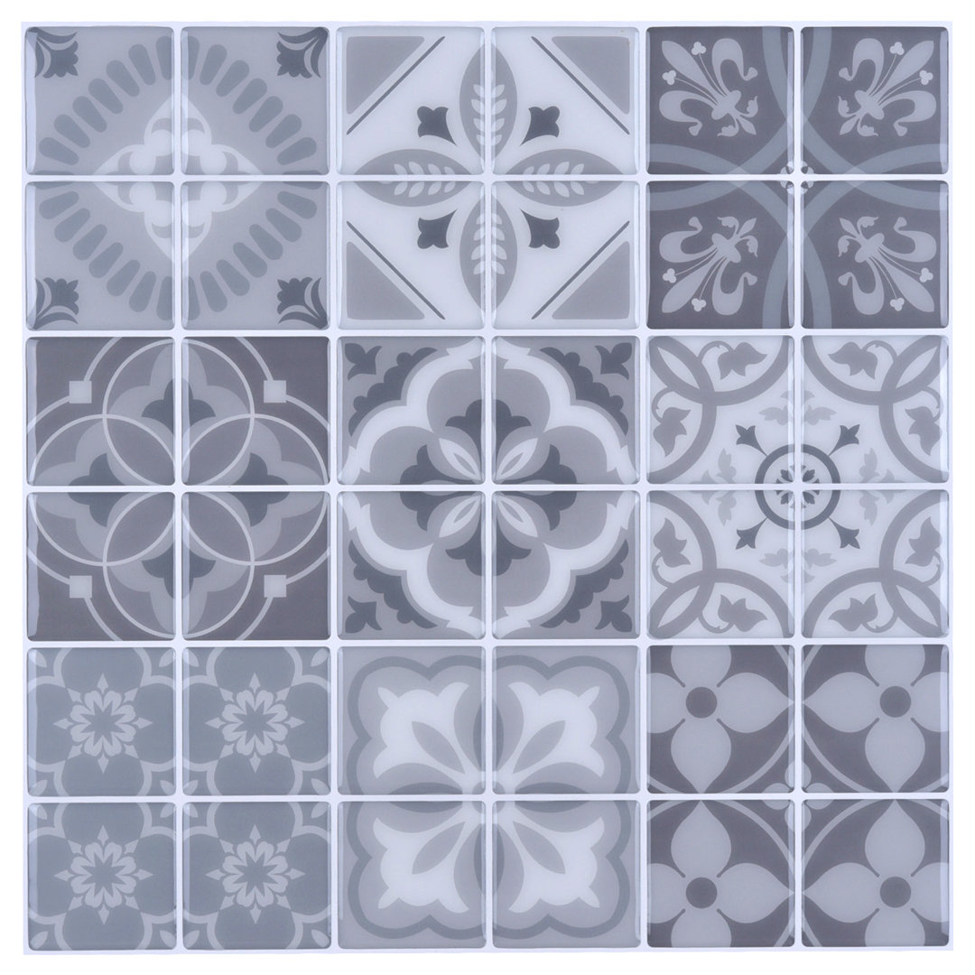 4'' W x 4'' L Vinyl Peel and Stick Mosaic Tile Art3d