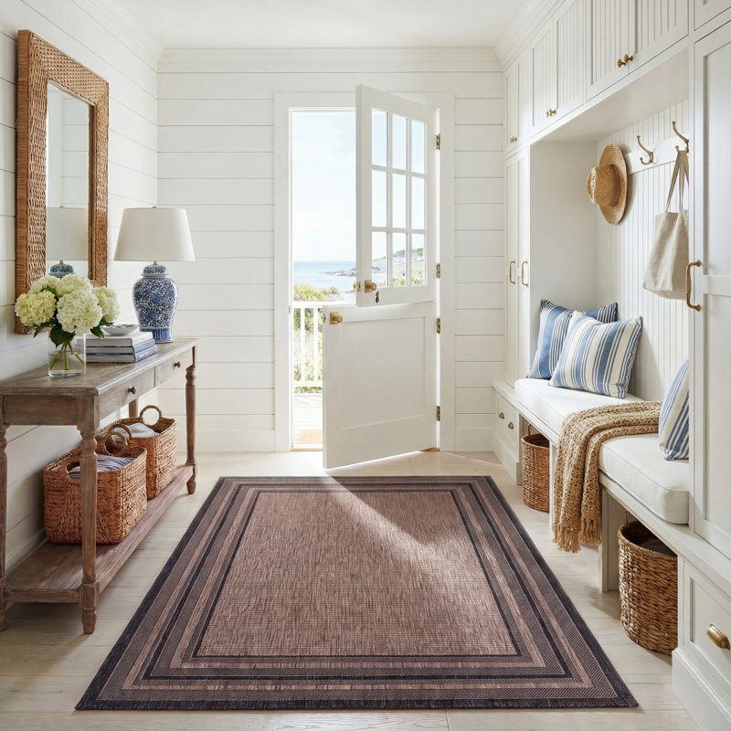Tapis intérieur / extérieur à motif géométrique Sayde Performance, Rectangle 5 pi 3 po x 7 pi 7 po