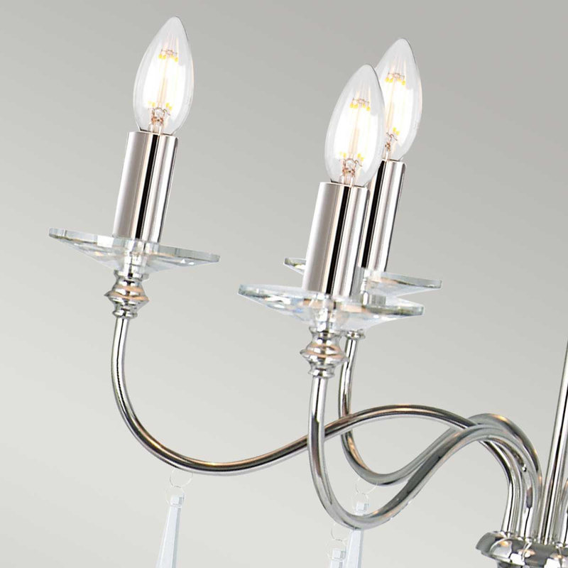 Duluth 6 - Light Candle Style Chandelier, Old Bronze