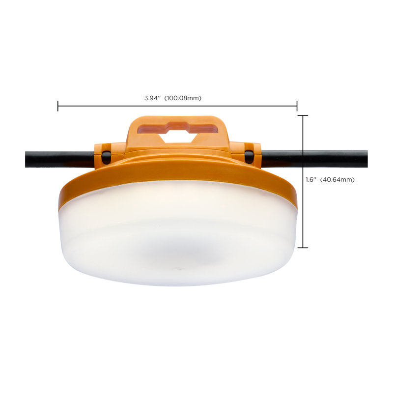 60 Watt LED Commercial String Light 5 Interconnected Lamps 5000K 50 Foot Integrated Cord 120V
