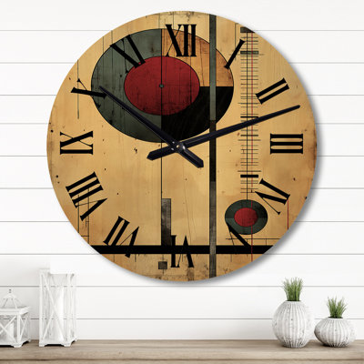 Horloge murale Unravellingthe Mystery Retro Geometric