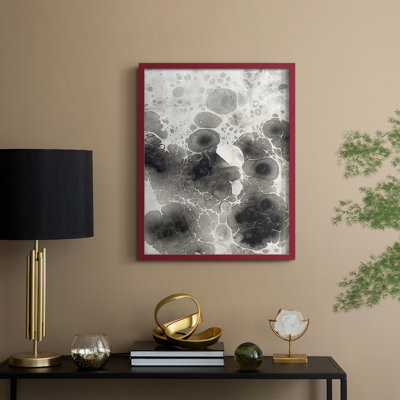 Marbling X Framed Print - Solid Wood