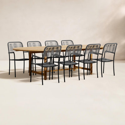 Anautica 118" Teak Patio Dining Set