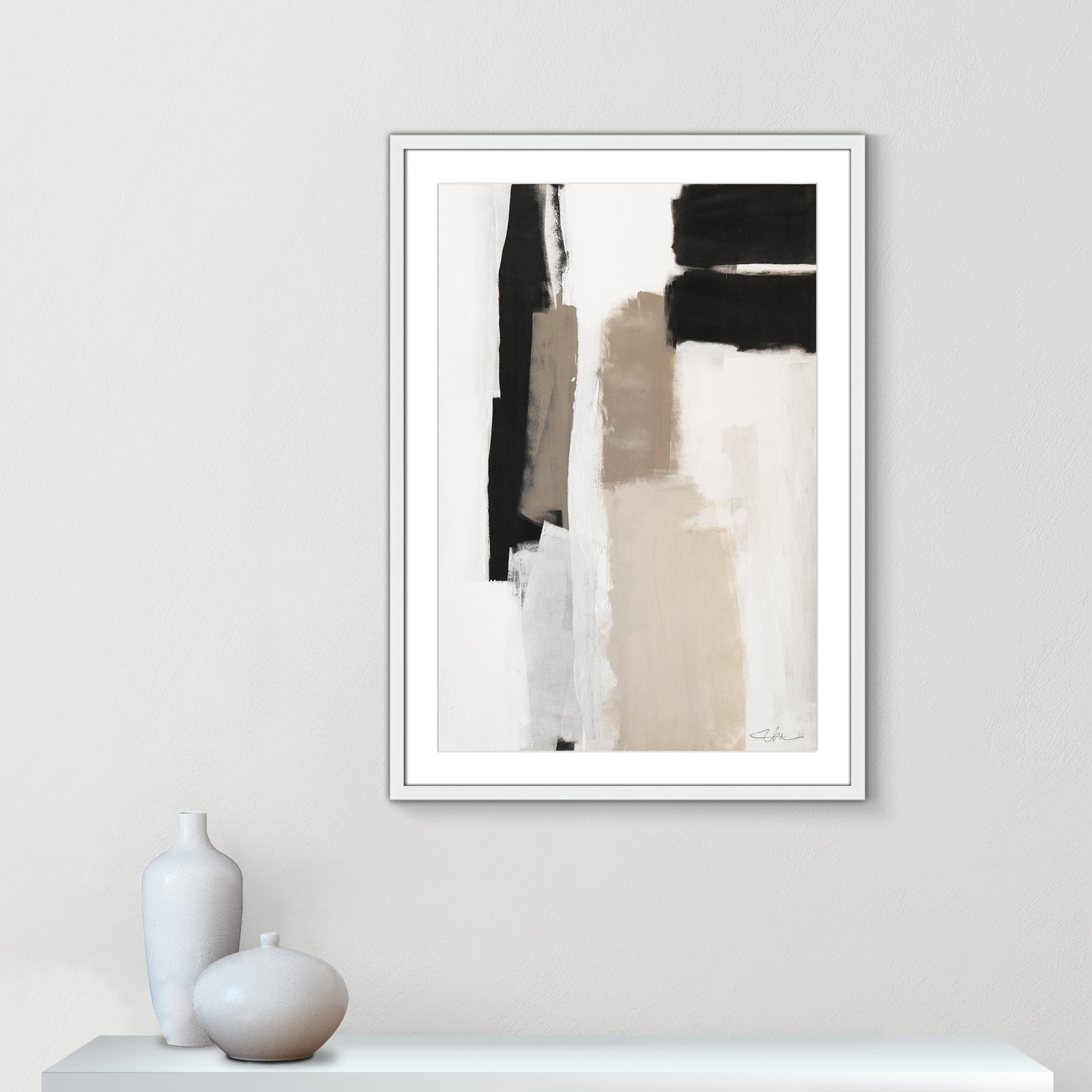 Giverny Earth Scapes II by  Print, Yes, White Single Picture Frame, 35.5" H x 25.5" W x 1.25" D