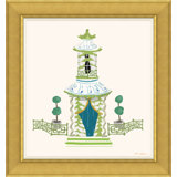 Boxwood Pagoda Print by Dana Gibson