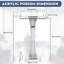 Clear Acrylic Lectern Podium with Robust Metal Base, 10mm Thick Perspex Top, Freestanding Presentation Stand for Church, Classroom, Wedding & Conference Events,108cm Tall