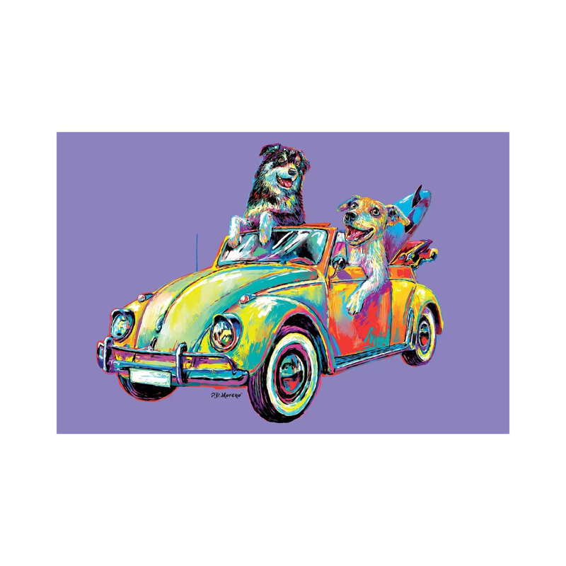 Couple Car by P.D. Moreno - Wrapped Canvas Gallery-Wrapped Canvas Giclée, 20.32 cm H x 30.48 cm W
