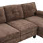 Canapé modulaire en U en chenille de 103,5 po avec deux chaises longues, poches de rangement et coussins d'accoudoirs pour le salon-60937496