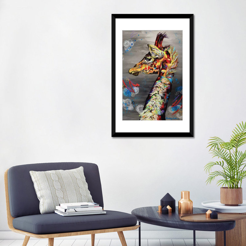 « april », impression sur toile, Papier d'art encadré noir, Blanc, H 32 po x l 24 po x P 1 po