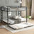 Queen Over Queen Metal Bunk Bed With Twin Size Trundle-1684004475