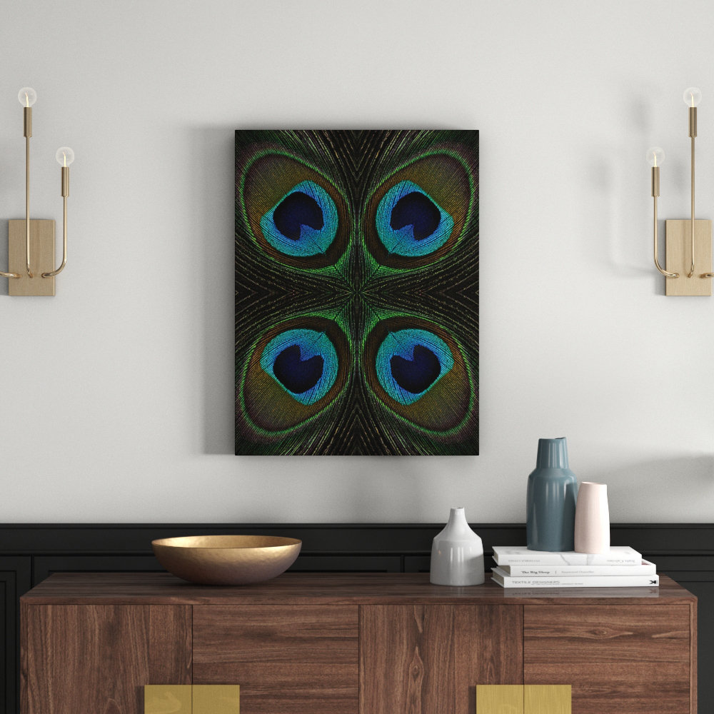 'Peacock Feather Quartette' on Canvas