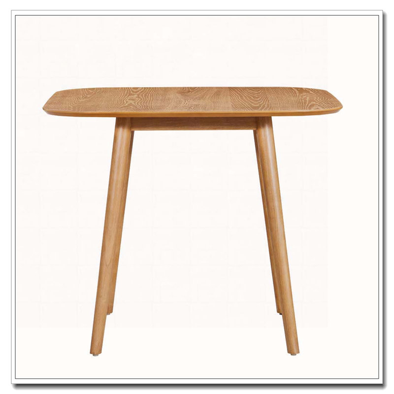 Table de salle à manger carrée en bois, Naturel