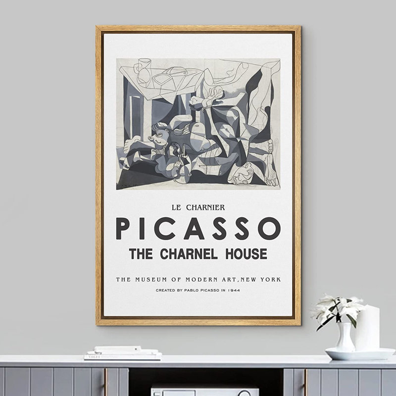 Reproduction d'art classique sur toile, "The Charnel House" par Pablo Picasso, H 24 po x l 16 po, Naturel
