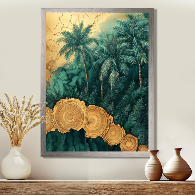 Clodfelter - Art mural floral, H 32 po x l 24 po, Picture Frame Print, Argent argent