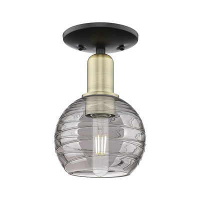 Athens Deco Swirl 1 Light Semi-Flush Mount