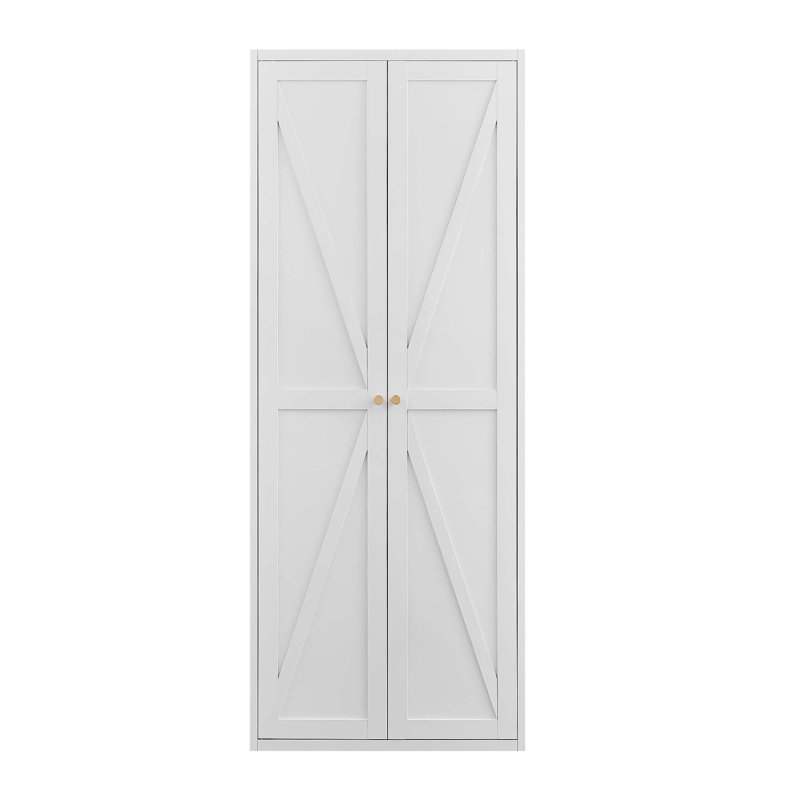 61 Inch Freestanding Kitchen Pantry, Traditional Style with Soft Close Doors, Adjustable Shelves, and 2 Drawers for Versatile Storage