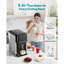Machine à glaçons et distributeur d'eau 35 lb en acier inoxydable noir élégant