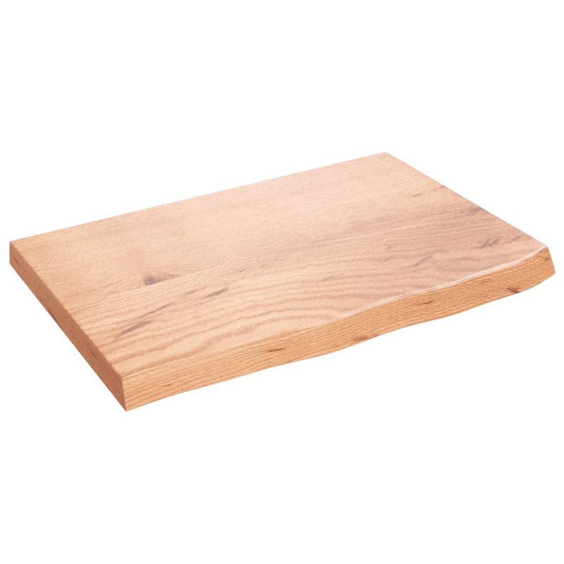 Bois massif traité avec meuble-lavabo vidaXL, Brun clair