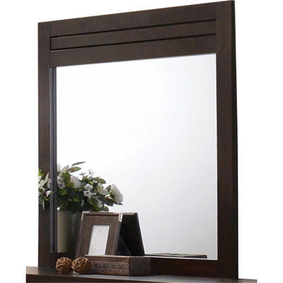 Exquisite Mahogany-Finished Mirror For Stylish Home Decor Enhancement