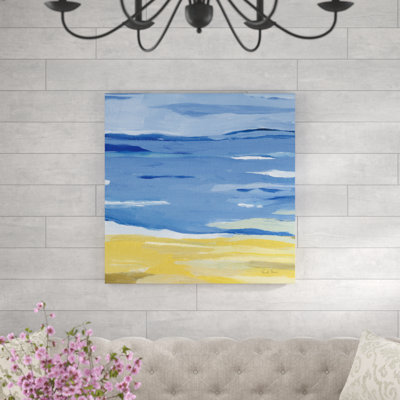 Coastal Abstract by Farida Zaman - Wrapped Canvas Painting