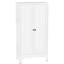 Rangement réglable de 47,3 po en métal blanc avec 3 tablettes