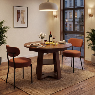 Extendable Dining Table & Chairs Set, Modern Kitchen Table With Seating