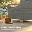 Outsunny 2 Seater Rattan Garden Sofa with Acacia Wood Armrests-123645459