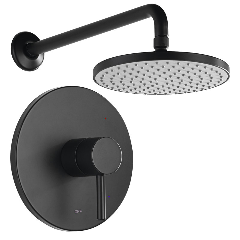 Shower Faucet with Rough-in Valve, Matte Black