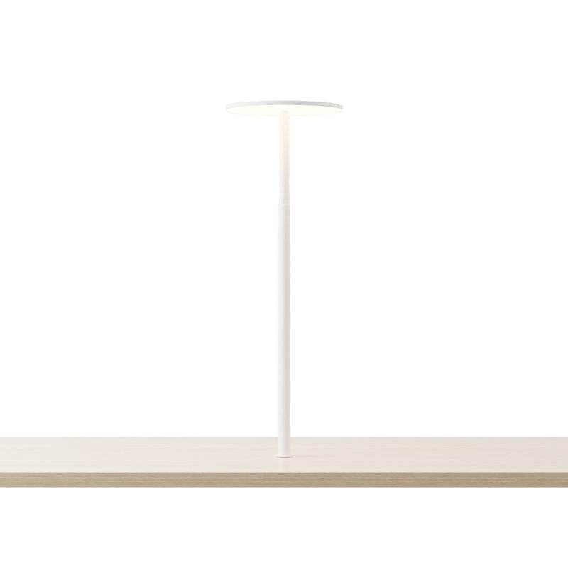 Yurei Aluminum, Plastic Desk Lamp, White, Matte White