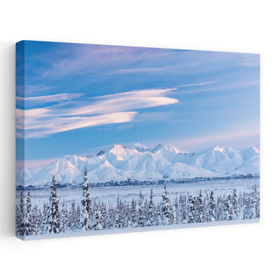 View of Chugach Mountains Alaska 1 Piece Wrapped Canvas Wall Art