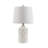 Evadne White/Gold Ceramic Geometric Table Lamp