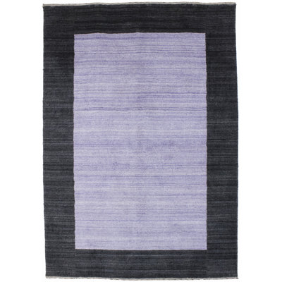 Farhana Hand Knotted Wool Purple Rug 4X6ft