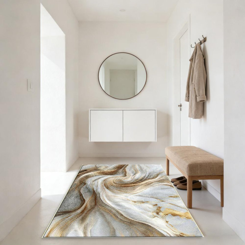 Marble Pattern Area Rug, Soft And Lightweight, Suitable For All Seasons, Easy To Maintain And Easy To Clean, Machine Washable Carpet Floor Mat, Suitable For Living Room, Bedroom, Dining Room, Balcony, Office, Room Decor, Home Decor, Outdoor Decor