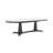 Bordeaux Oval Glass Top Solid Wood Base Dining Table