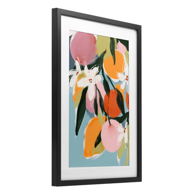 Fruity Summer Brights Framed Print Under Glass, design by 1x