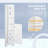 Tall Bathroom Storage Cabinet/Freestanding Linen Tower With 3-Tier Open Adjustable Shelf, White