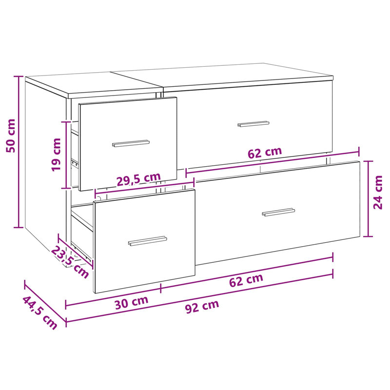 Bathroom Furniture Suite, Dark Wood