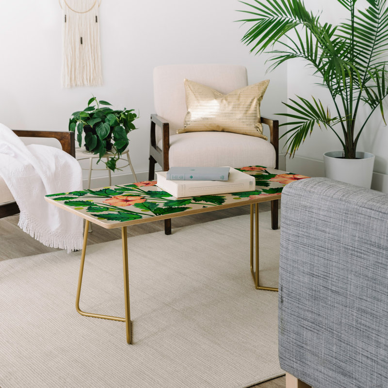 Solid Wood Top Coffee Table