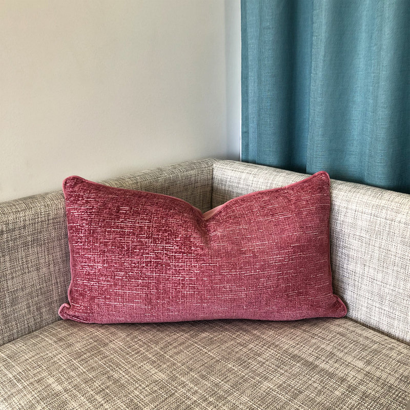 Joelle Lumbar Pillow Cover & Insert, Denim