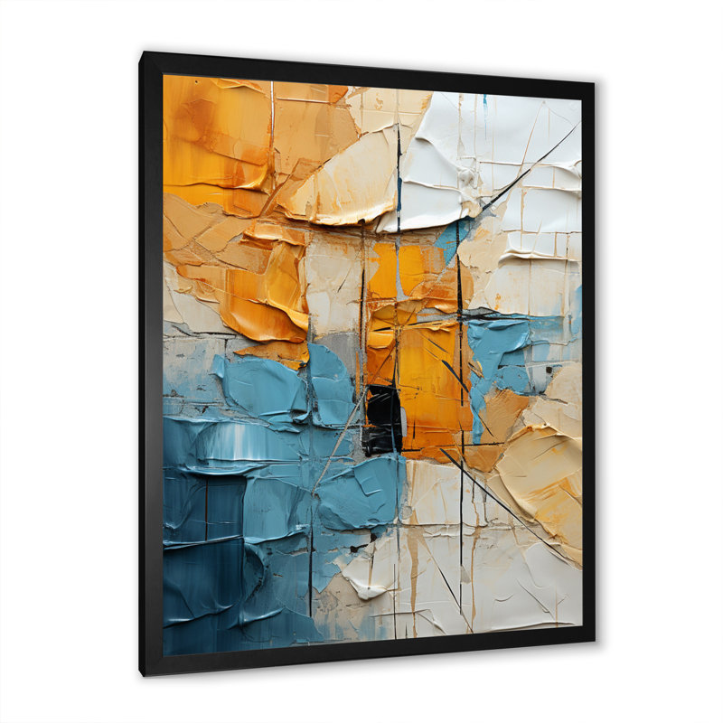 Édredon en papier I sur toile, Cadre photo noir, H 20 po x l 12 po x P 1 po