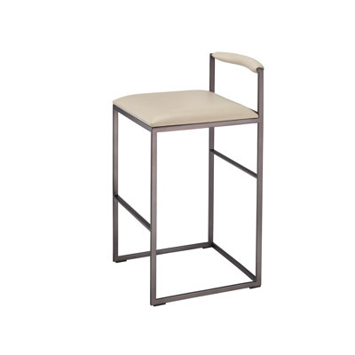 Bradbury Leather Bar Stool, Cream
