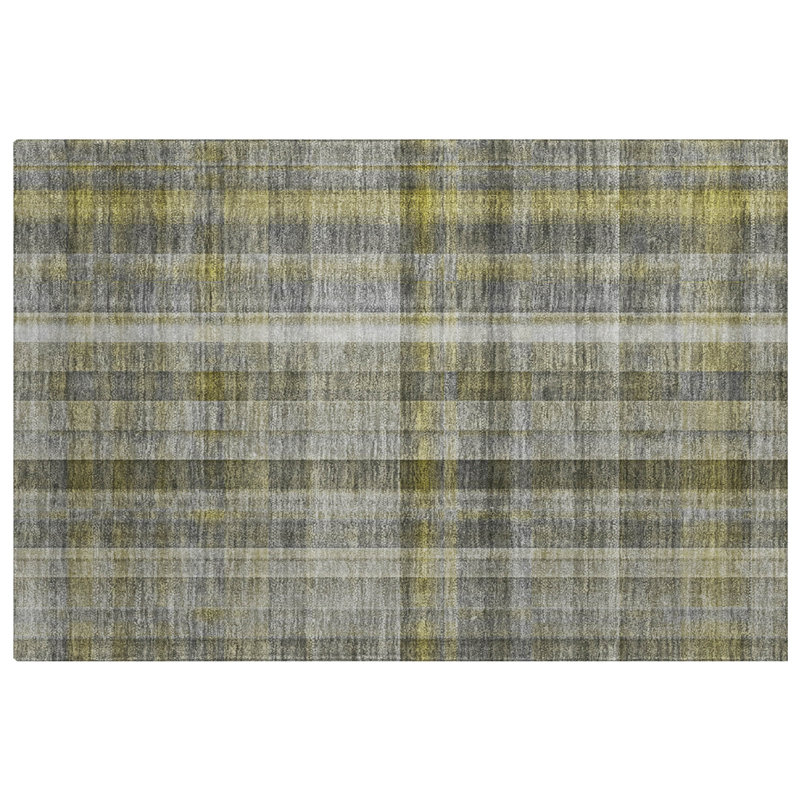 Tapis à poil long de qualité supérieure lavable à la machine ADS534, 1 pi 8 po x 2 pi 6 po, Gris