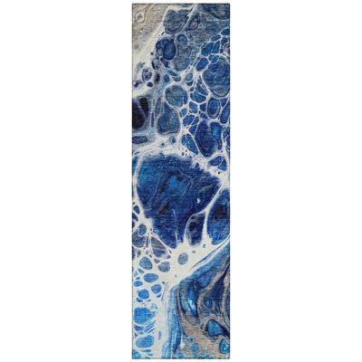 Washable Abstract Indoor / Outdoor Rug