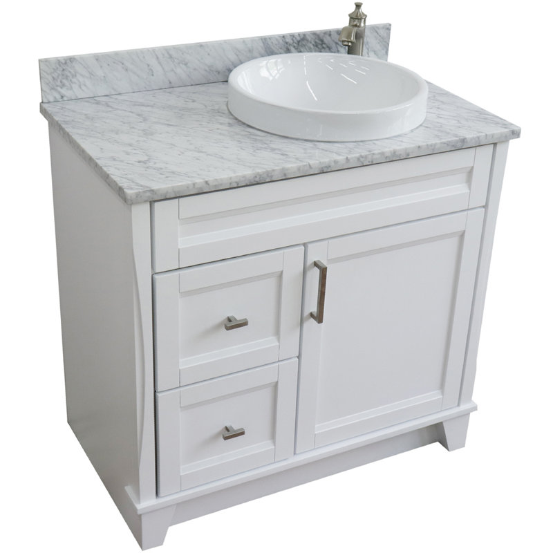 Meuble-lavabo simple 37 po Poitier, Blanc