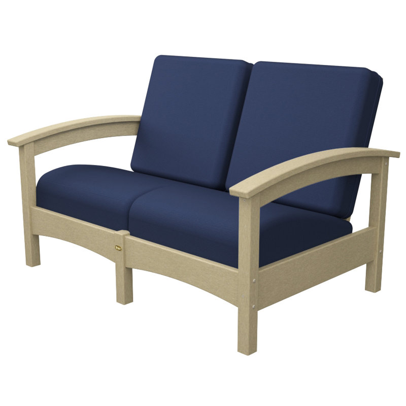 Rockport Club Loveseat, Sand Castle / Navy