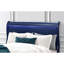 Cadre de lit simple avec éclairage à DEL, style bleu, bois massif transitionnel moderne + bois de hévéa, 72,44 po de profondeur, 42,07 po de largeur, 47,27 po de hauteur, 68,98 lb, sommier requis, style de décoration de chambre à coucher